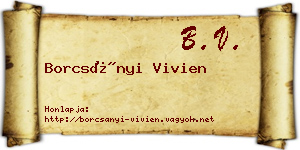 Borcsányi Vivien névjegykártya