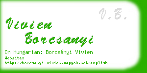 vivien borcsanyi business card